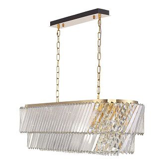 Подвесная люстра 99*34*170 см, 14*E14*40W, ST-Luce RITZ SL6138.303.14, латунный