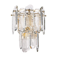 Бра 25**29 см, E14 2*2*40W,  К, Odeon Light Bullon 5069/2W, золото/прозрачный