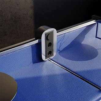 Рамка стеклянная Voltum S70 на 3 поста, черный,стекло Стекло/пластик  VLS110308