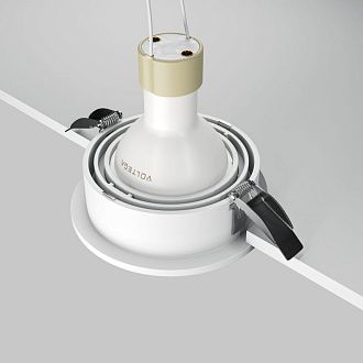 Встраиваемый светильник 8,5 см, Maytoni Atom DL113-GU10-01-RD-W, белый, вр 7,5 см
