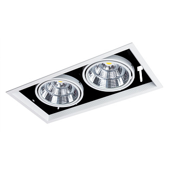 Светодиодный светильник 37 см, 50W, 4000K, Arte Lamp Merga A8450PL-2WH, белый-черный