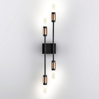 Бра 10*10*65 см, 1 LED*10W, 4000 К, Odeon Light Candel, черный 5009/10WL