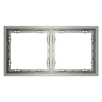 Рамка пластиковая Voltum S70 на 2 поста, сталь пластик Soft touch VLS100205