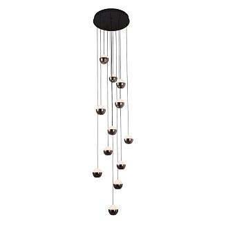 Подвес 46*46*200 см, 12*LED*85W, 3000K Gerhort G52116/12PBK PBK+CL, Черный жемчуг