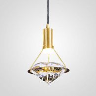 Подвесной светильник GLASGOW brass 10*10*150 см, 1*LED*3W, ImperiumLoft glasgow01, Латунь