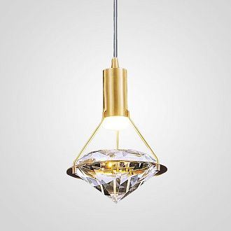 Подвесной светильник GLASGOW brass 10*10*150 см, 1*LED*3W, ImperiumLoft glasgow01, Латунь