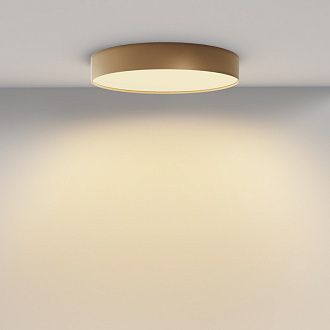 Накладной светильник 40*40*6 см,  LED, 45W, 3000К, Maytoni Technical Zon C032CL-45W2.7K-RD-MG золото матовое