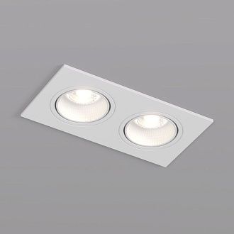 Светильник встраиваемый 17,3*9,3*3,4 см, вр 16*8 см, 2*GU5.3*10W, Denkirs Rodvig DK3072-WH, белый