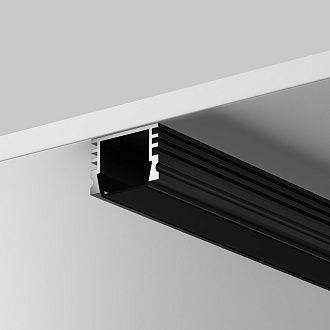 Рассеиватель для профиля 16×12 (Чёрный, 2 м), ALM-005-B-DF-2M 642024, 200*1* см, Maytoni Led Strip 642024, Черный
