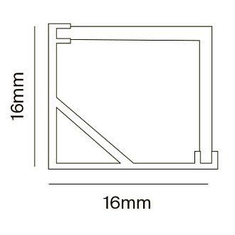 Алюминиевый профиль  Накладной 2000*16*16 мм Maytoni Technical Led Strip ALM009S-2M Серебро, цена за штуку