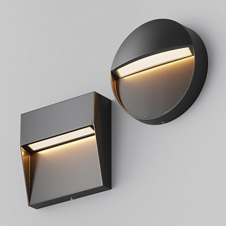 Подсветка для лестниц 11*11 см, LED 3W, 3000К, Черный Maytoni Mane O047SL-L3B3K