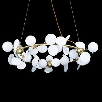 Подвесная люстра Loft IT Matisse 10008/1050 white, диаметр 105 см, золото-белый