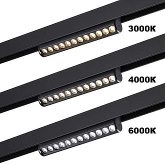 Cветильник  33,4*3,3*6 см, 1*LED*18W, 3000-6000K, Novotech VECTOR PORT 359949, черный,  диммир. пульт ДУ/Tuya Smart Life
