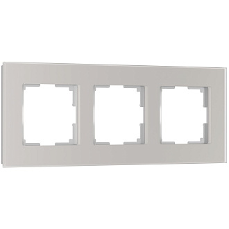 W0033117/ Рамка на 3 поста Senso (дымчатый, стекло soft-touch) Werkel 4690389206450