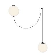Подвесной светильник 20*60-300 см, *LED*20W, 3000K, Maytoni Twins MOD427PL-L20B3K1, Черный