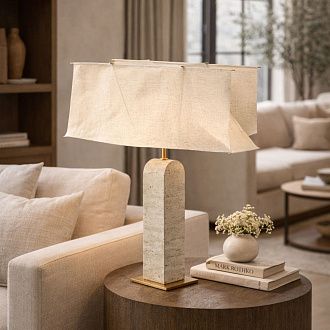 Настольная лампа 53 см, Lussole Woodruff LSP-5007, бежевый