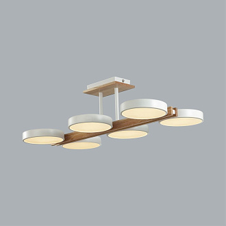Потолочный светильник 33*65*17 см, 1*LED*72W 3000-4000-6000K Lumion Plato 8030/108CL белый, дерево
