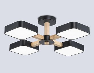 Люстра светодиодная на штанге **16- см, **W, 3000-6000K, Ambrella Light Comfort FL4880, черный, дерево