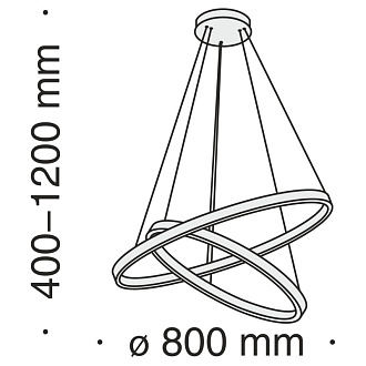 Светильник 80 см, 88W, 4000K Maytoni Rim MOD058PL-L74B4K, черный