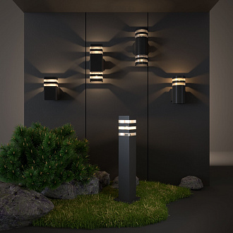 Светильник 11*32 см, Е27, IP54 1443 TECHNO черный Elektrostandard