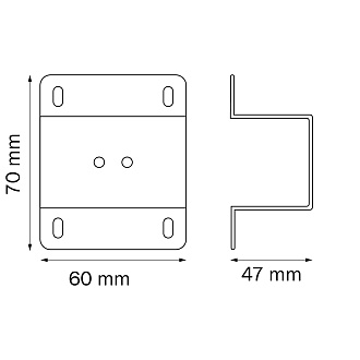 Планка крепежная к треку PRO для монтажа в потолок из гипсокартона 7*6 см, Матовый Черный Lightstar Barra 505171