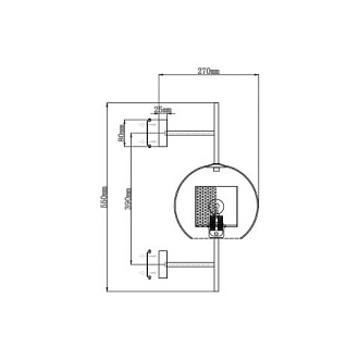 Бра 27*20*55 см, 1*E27 латунь Vele Luce Coro VL5524W41