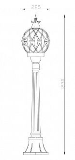 Sirius F черное золото уличный светильник на столбе IP44 Sirius F Elektrostandard