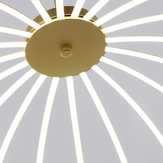 Подвесная люстра 60*190 см, 60W, Favourite Vertex 4286-6P Матовая латунь и белый акрил