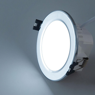 Светильник встроенный 11*4,2 см, LED*7 W, 3000-5500-4000 К, Хром Citilux Акви CLD008111V, вр 9 см