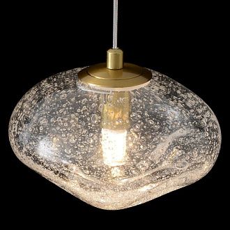 Подвесной светильник 15 см, Crystal Lux FORMLESS SP1 TRANSPARENT, золото