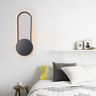 Настенный светодиодный светильник Inodesign Ring Black Wall Light 44.262