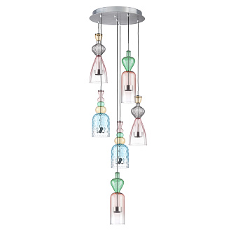 Люстра подвесная 45*53/150 см, 48W 3000K Lightstar Belle 814069 Матовый хром