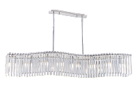 Люстра L1200 x W210 x H550, мм, 8*40W (320W), CHROME+CLEAR (Хром + Прозрачный Хрусталь) NewRgy 3100R/8A CHROME+CLEAR