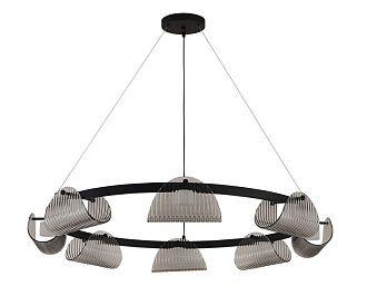 Подвесная люстра 95 см, 48W, 4000K, Kink Light Каспи 08447-8A,19(16), черный