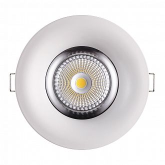 Встраиваемый светильник 12 см, 10W, 4100К, белый, дневной свет, Novotech Glok 358024, светодиодный
