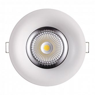 Встраиваемый светильник 12 см, 10W, 4100К, белый, дневной свет, Novotech Glok 358024, LED, вр 10 см