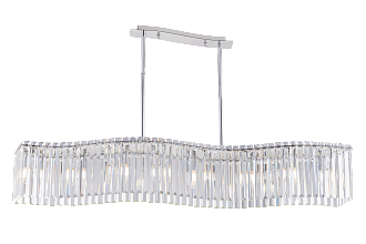 Люстра L1200 x W210 x H550, мм, 8*40W (320W), CHROME+CLEAR (Хром + Прозрачный Хрусталь) NewRgy 3100R/8A CHROME+CLEAR