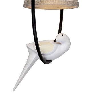 Подвесной светильник с птичкой LOFT1029A-1, коричневый состаренный