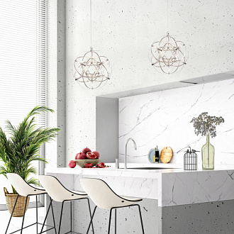 Подвесной светодиодный светильник 25 см Freya Amber FR5099PL-L6CH, 8W LED, 3000K, хром