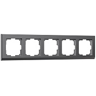 W0051864 Рамка на 5 постов Stark, графит матовый Werkel, 4690389194535