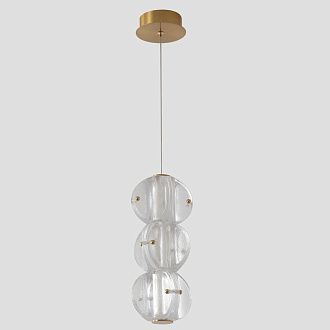 Светильник подвесной *11,8*28-33-220 см, *LED*12W, 3000K, Crystal Lux Rich RICH SP12W LED, Латунь