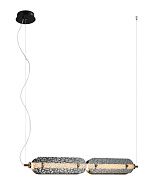 Люстра L945 x W70 x H1120, мм, 29W, BLACK+SMOKY GRAY(Чёрный + Дымчато серый) NewRgy 8375MDM-4S SG BLACK+SMOKY GRAY