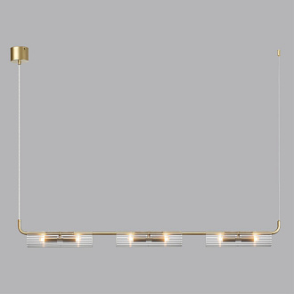 Подвесной светильник 7*115*120 см, 6*G9 Lumion TORONTO 6560/6 золотой, прозрачный
