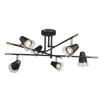 Потолочная люстра 77*36 см, 6*GU10, 35W, F-Promo Trandy 4618-6C, черный матовый