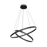 Подвесная люстра 80*80*134 см, LED, 83W, 3000К-4000К, Maytoni Rim MOD058PL-L74BK черный