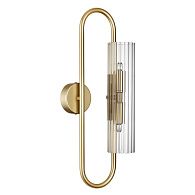 Бра 17,5*40 см, 2*G9 Lumion TORONTO 6560/2W золотой, прозрачный