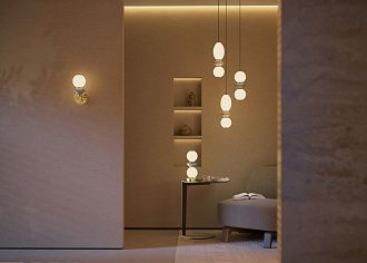 Подвесной светильник Maytoni 12*47-337 см, *LED*10W, 3000K, Maytoni Brosche MOD362PL-L10GR3K, Латунь