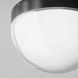 Накладной уличный светильник 18*18*12,2 см, LED, 3000К, Maytoni MON O438CL-L12GF3K серый