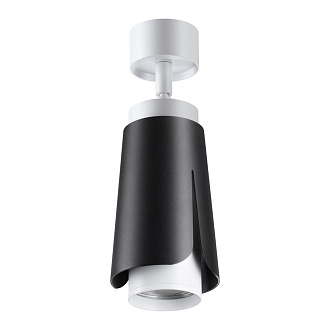 Светильник 8 см, Novotech Tulip 370828, черный-белый