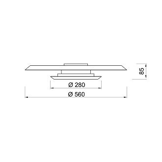 Светильник 56*8,5 см, *LED*24W, 3000K, Mantra Tina MAN9002, белый